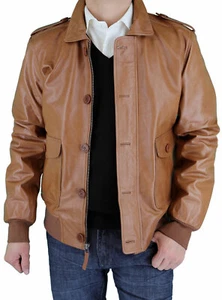 Luciano Natazzi Mens Fine Leather Shirt Collar Jacket - Picture 1 of 3