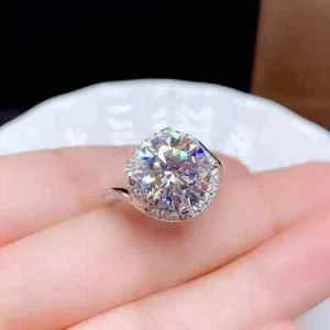 2.00Ct Round Cut Lab Created Diamond Engagement Ring 14k White Gold Plated - Picture 1 of 4