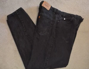 Pantalones de mezclilla para hombre LEVI's 550 negros 36x34 calce relajado DENIM GRUESO LENGÜETA NARANJA - Imagen 1 de 10