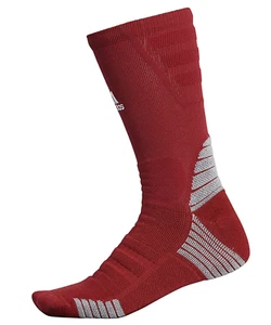 ADIDAS Alphaskin Maximum Cushioned Power Red Crew Sport Socks Mens L 9.5-12 XL - Picture 1 of 7