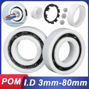 Plastic Bearing POM Glass Balls Deep Groove Ball Bearings Waterproof I.D 3-80mm - Picture 1 of 14