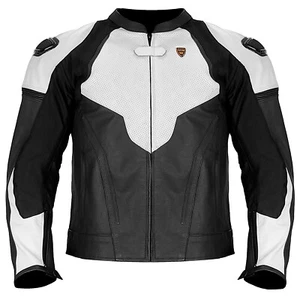 NUEVA Chaqueta de Cuero de Motocicleta Armadura de Tour Chaqueta de Motociclista GDM Hombres - Imagen 1 de 12