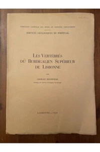 Les vertébrés du Burdigalien supérieur de Lisbonne Georges Zbyszewski  - Picture 1 of 1