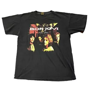 Vintage Bon Jovi These Days Shirt Large Black Brockum Made In USA Back Hit - Picture 1 of 7