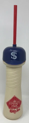 Vintage 1990 Chicago WHITE SOX McDonald's MLB Baseball WATER BOTTLE Comisky Park Cover