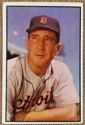 Tarjeta de béisbol original 1953 Bowman color #132 Fred Hutchinson Detroit Tigers Foto 1 de 4
