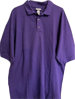 Camisa Polo Hombre Talla XL Púrpura Real 100% Algodón De Lujo Foto 1 de 4