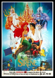 THE LITTLE MERMAID - Walt Disney - Original French Movie Poster 47x63 - Picture 1 of 5