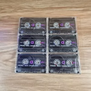 TEAC CDX1 100 Blank Audio Cassette Tape In Cases x6 - Picture 1 of 6