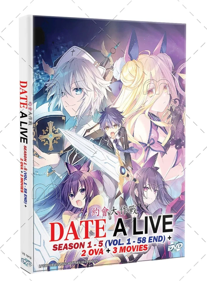 Date A Live Season 1-5 + 2 OVA + 3 Movie Japanese Anime DVD English Dub - Image 1 of 4