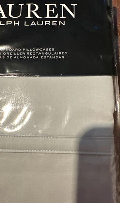 FUNDAS DE ALMOHADA ESTÁNDAR RALPH LAUREN SPENCER SATÉN SÓLIDO 2 piezas salvia 475tc nuevas en paquete $70 Foto 1 de 4