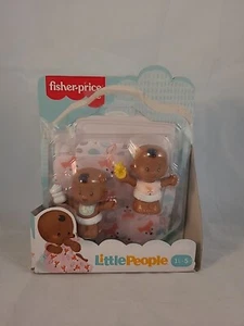 Fisher Price Little People Snuggle Twins African American Boy Girl Figures - Picture 1 of 5