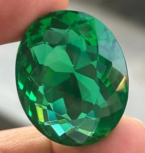 115+Cts Natural Certified Colombian Oval Cut Green Emerald Loose Gemstone~BEST - Picture 1 of 13