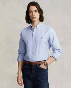 Polo Ralph Lauren Classic Oxford Shirt Long Sleeve Blue - NWT - Picture 1 of 2