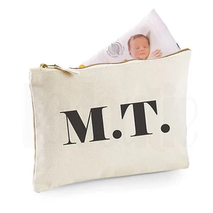Personalised Baby Nappy Pouch/ Mini Changing Bag- 'Iniitials'- GIFT FOR NEW BABY - Picture 1 of 2