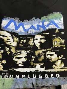 Vintage 1999 Mana MTV Unplugged Santana US Tour T-Shirt Men's L Double Sided - Picture 1 of 8