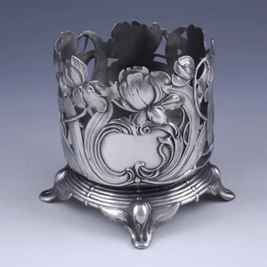WMF Art Nouveau Jugendstil polished pewter bottle stand German c1905 - Picture 1 of 7
