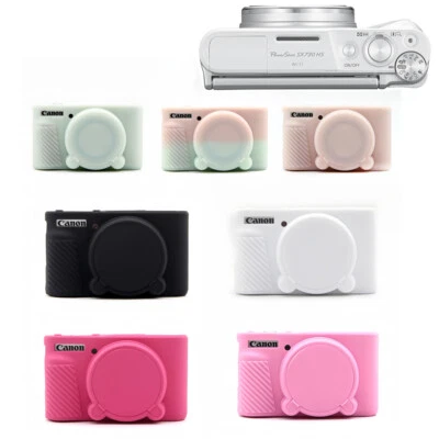 Rubber Silicon Case Body Cover Frame for Canon SX730 SX740 HS Camera