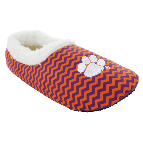 Clemson Tigers Comfy Feet Chevron Slip On Slippers Cover