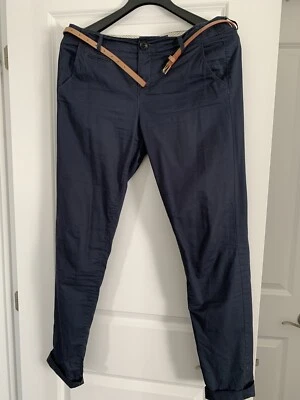 Mexx Pantalón Mujer Cinturón Azul Euro Talla 38 Foto 1 de 4
