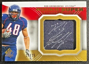 ROB GRONKOWSKI 2010 SP Authentic Rookie Super Autograph Jersey Patch RC 20/25 - Picture 1 of 2