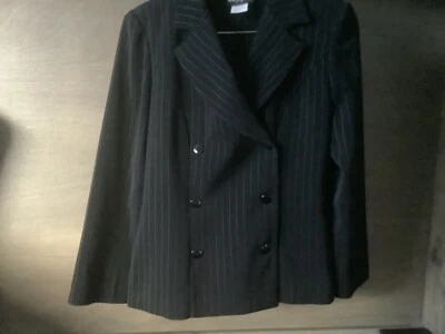 Blazer Positive Attitude Mujer Chaqueta TALLA 12 NEGRO HOMBRERAS A RAYAS  Foto 1 de 4