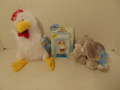 Webkinz Chicken, Lil' Kinz Elephant & Doctor Monkey Figurine- All New with Tags  - Image 1 of 4