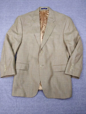 Chaqueta Blazer RRL Ralph Lauren Para Hombres 40S Beige Verde Cabeza de Uñas Seda Lana Foto 1 de 4