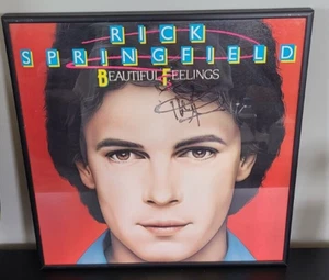Rick Springfield - Signed Beautiful Feelings FRAMED Album cover - COA - Afbeelding 1 van 3