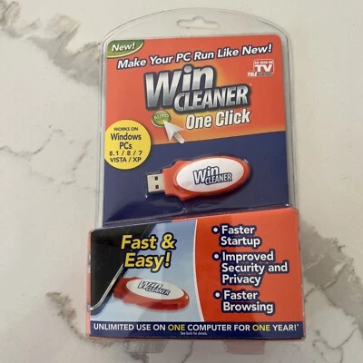 Win Cleaner One Click PC Cleaner Speed Boost USB As See On TV NEW AND SEALED!!! - Image 1 of 2
