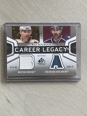 2010-11 SP Game Used Career Legacy Dual Jersey 1/75 Prime Ray Bourque Bruins - Image 1 of 4