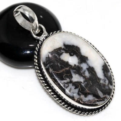 Colgante enchapado en plata 925 turquesa búfalo blanco 1,8" joyería estética JW Foto 1 de 3