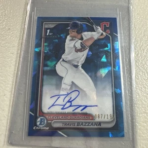 2024 Bowman Chrome Travis Bazzana Sapphire Refractor Auto 87/199 1st - Picture 1 of 2