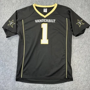Camiseta Vanderbilt Commodores para mujer XL negra dorada NCAA fútbol rivalidad hilos - Imagen 1 de 7