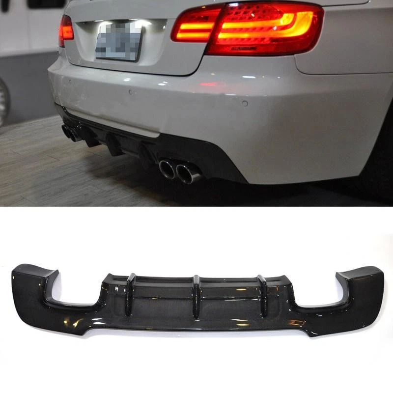 Difusor de labios de parachoques trasero de fibra de carbono para BMW E92 E93 325i M Tech 2007-2012 Foto 1 de 1