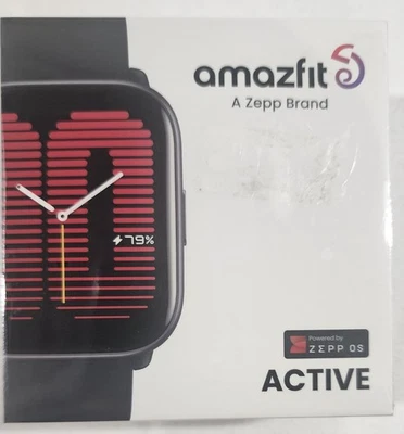 Amazfit Active Smart Watch 42mm Fitness Tracker -Black Brand New Sealed - Image 1 of 4