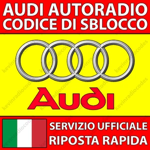 ✅AUDI RADIO CODICE PIN DI SBLOCCO A1 A2 A3 A4 A5 A6 A8 TT RNS-E NAVI SYMPHONY✅ - Foto 1 di 4