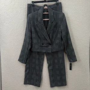 Shelby Rose Chic Gray Plaid Suit Set for women, size 8, NWT - Picture 1 of 13