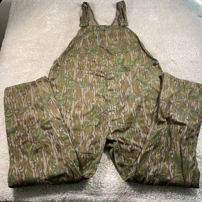 Mono de colección de roble musgo para hombre 3XL hoja verde camuflado baberos de caza hechos en EE. UU. AÑOS 90 Foto 1 de 4