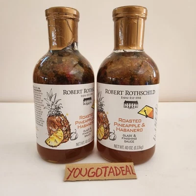 Robert Rothschild Farm Roast Pineapple & Habanero Sauce & Glaze 40 Oz. 2 Bottles