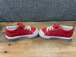 Footmate Jordan Red  Size 4 Toddler Canvas Hook and Loop - Ships Free - Picture 1 of 6