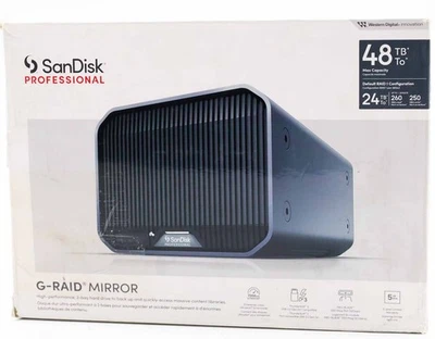 SanDisk Professional G-RAID MIRROR 48TB Thunderbolt 3 externe HDD USB-C 3.1 - Bild 1 von 2
