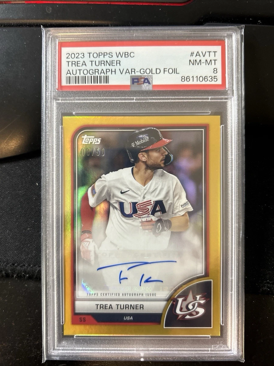 Trea Turner Professional Sports Authenticator Baseball Trading