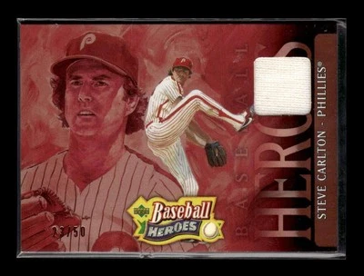 Steve Carlton 2005 Upper Deck Baseball Heroes Memorabilia Bronze (GU-JSY) #/50 - Image 1 of 2