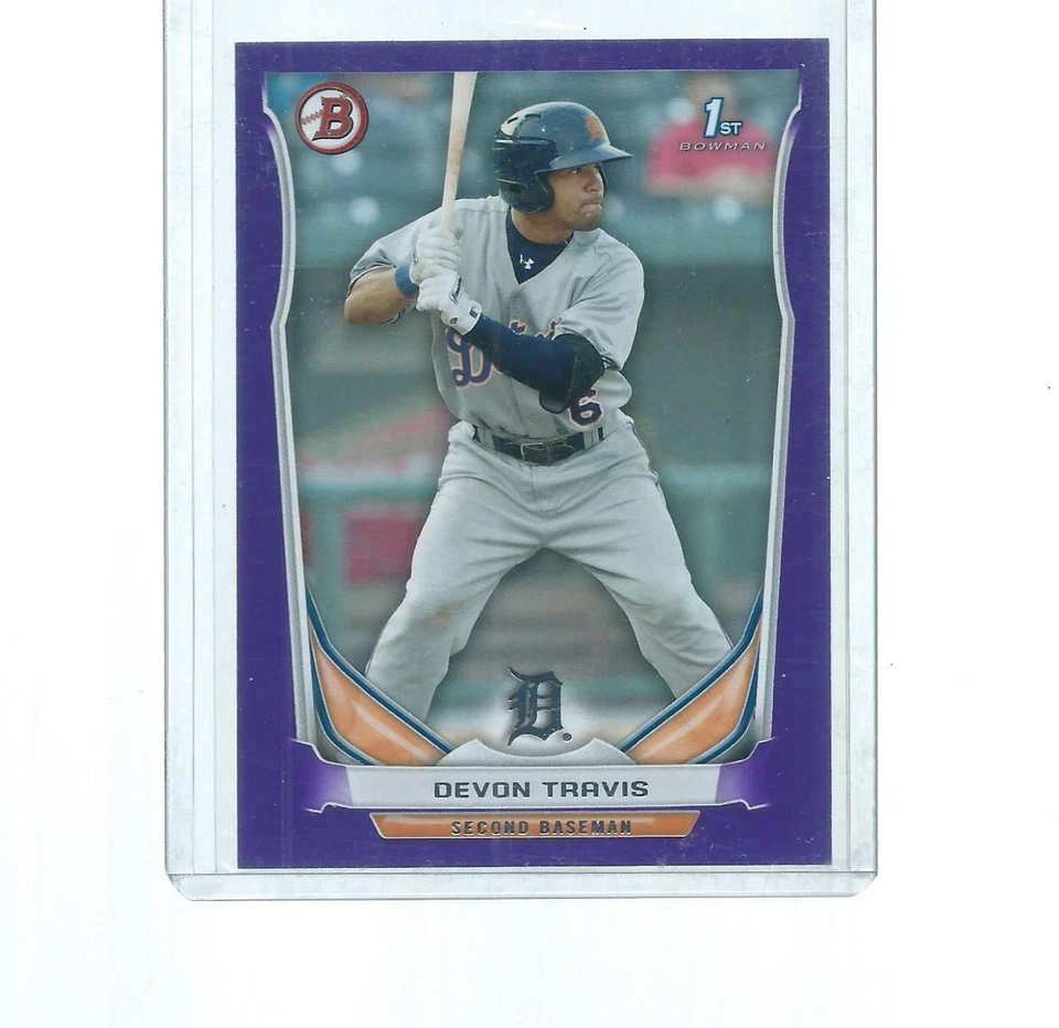 2014 BOWMAN PROSPECTS PURPLE RETAIL PARALLEL DEVON TRAVIS ROOKIE #BP33 - Image 1 of 1