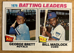 1977 Topps “1976 Batting Leaders” George Brett Royals Bill Madlock Cubs #1 VGEX