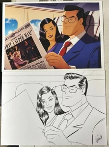 CLARK / SUPERMAN LOIS LANE Serie Animada ARTE ORIGINAL e Impresión Des Taylor - Imagen 1 de 3