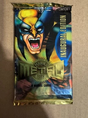 Fleer Marvel Metal 1995 edición inaugural Wolverine paquete sellado 8 tarjetas Foto 1 de 4