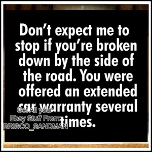Fridge Fun Refrigerator Magnet "EXTENDED CAR WARRANTY" Funny Word Meme - Picture 1 of 7
