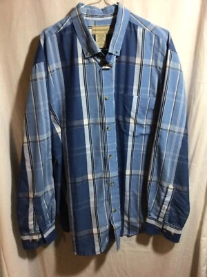 Scandia Woods XL Blue Plaid Long Sleeve Button Down Shirt - Image 1 of 4